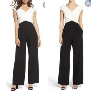 Eliza J Black and White Jumpsuit Size 20W